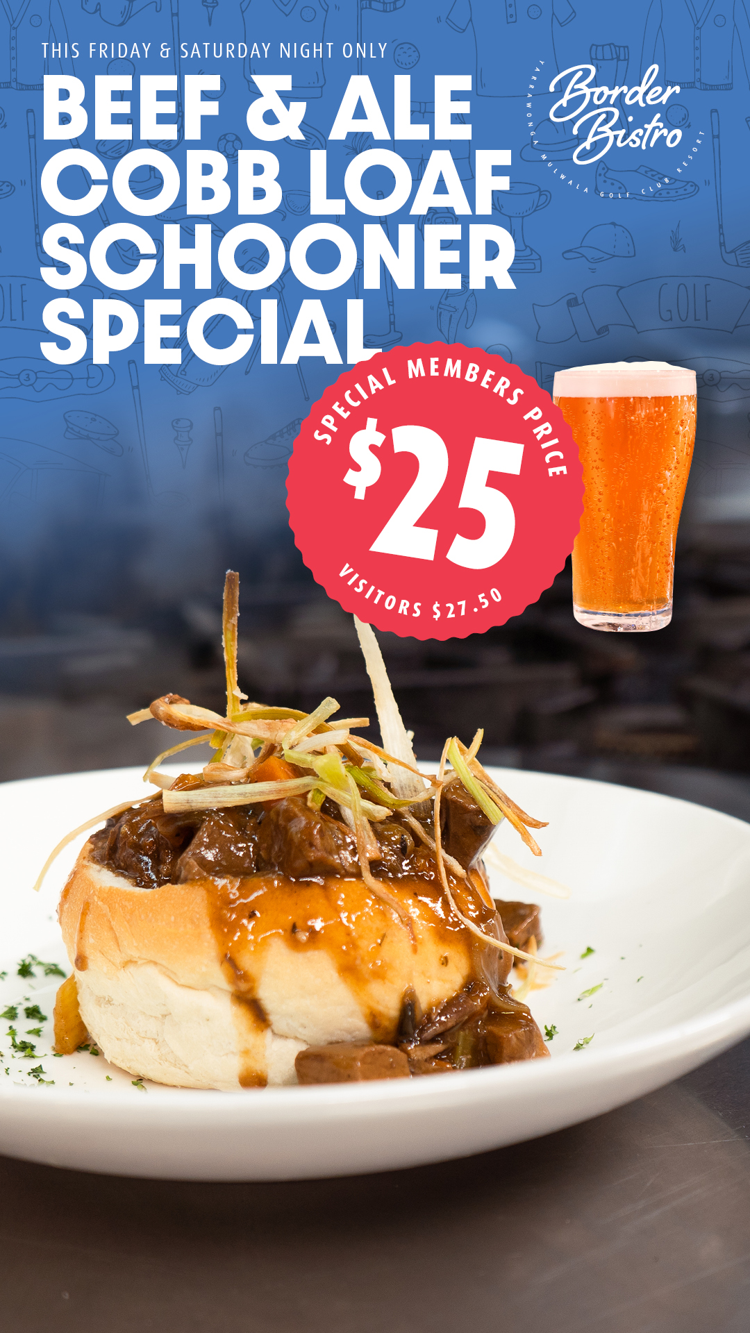 Beef & Ale Schooner Special