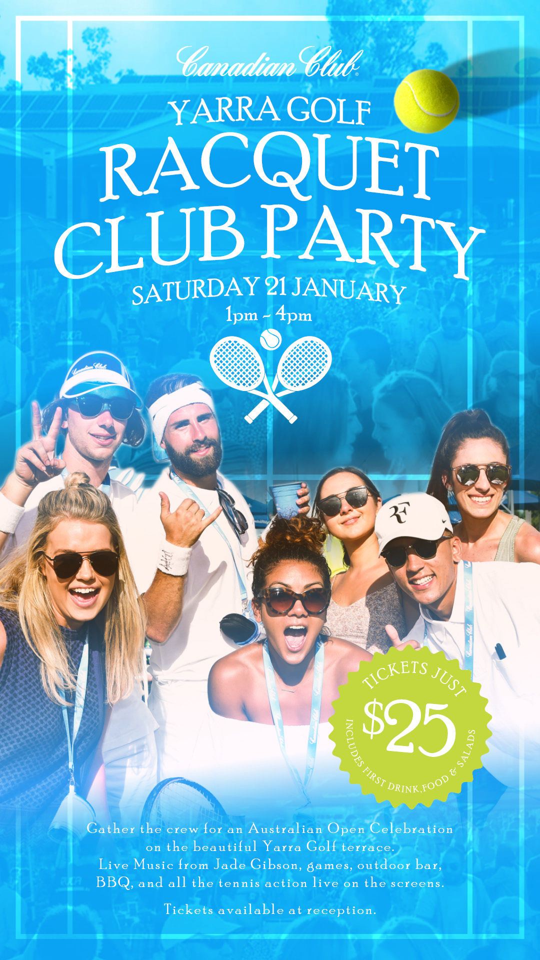 Soak in the summer vibes at the Yarra Golf Racquet Club Party