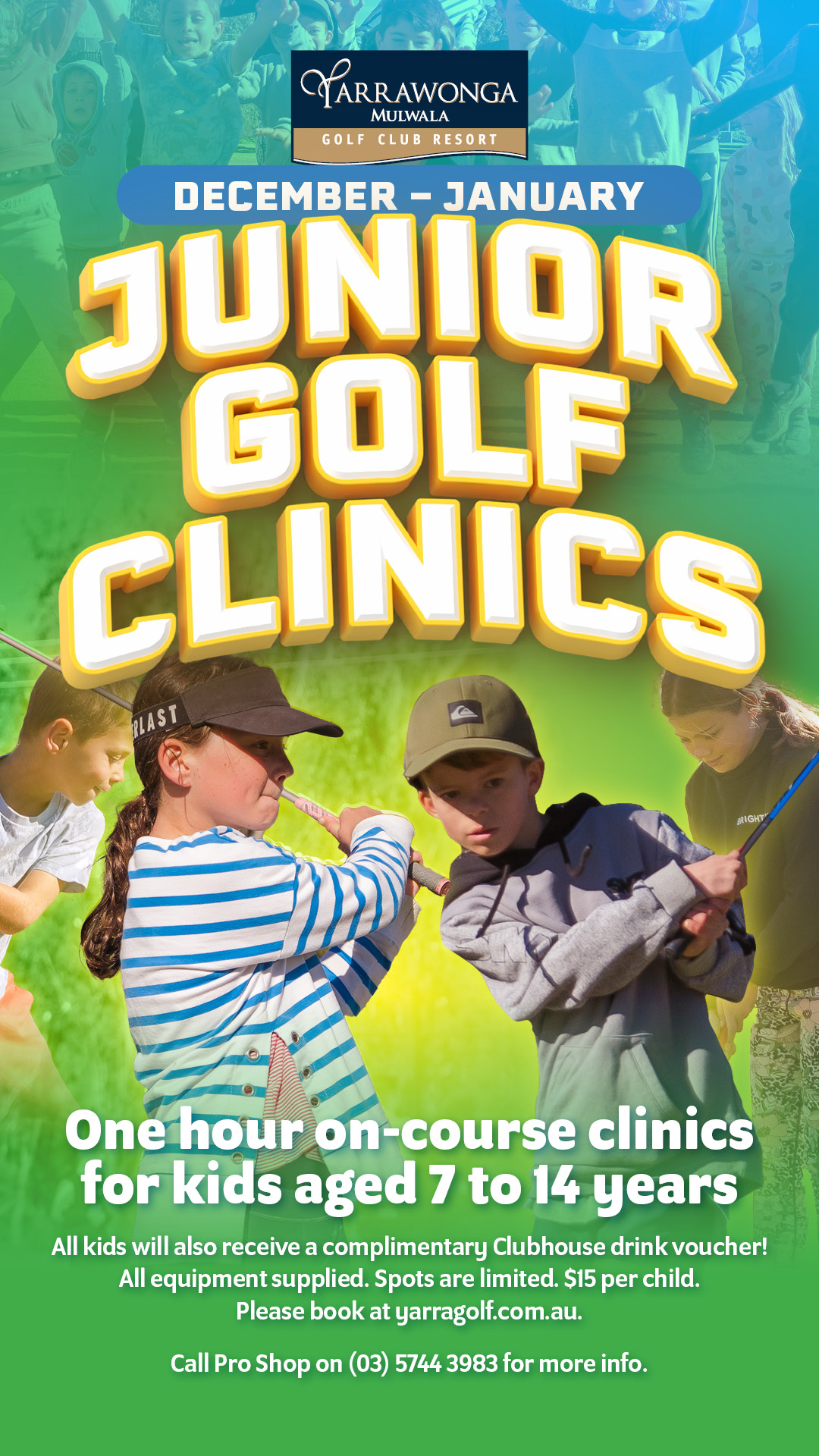 School Holiday Junior Golf Clinics