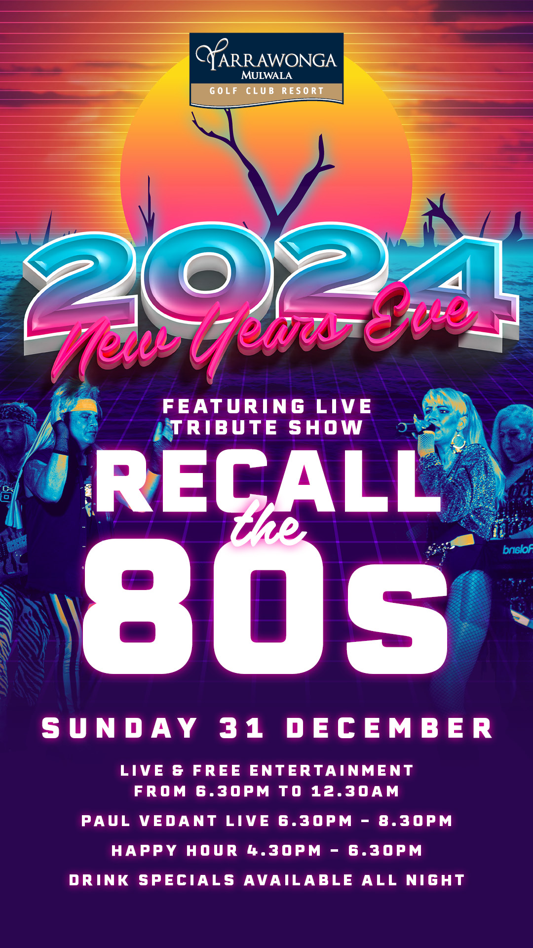 Go retro at Yarra Golf’s New Year’s Eve 80s Party
