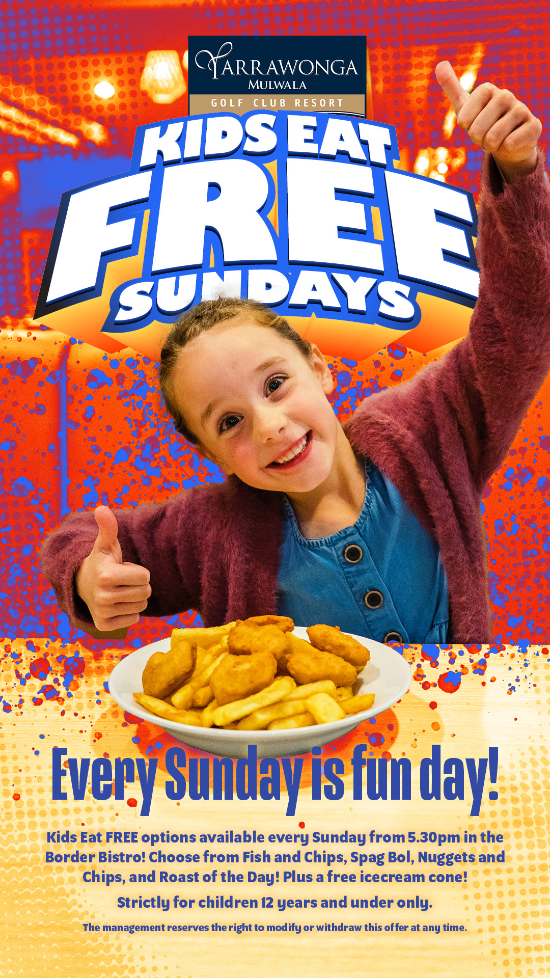 Kids Eat Free Sundays!