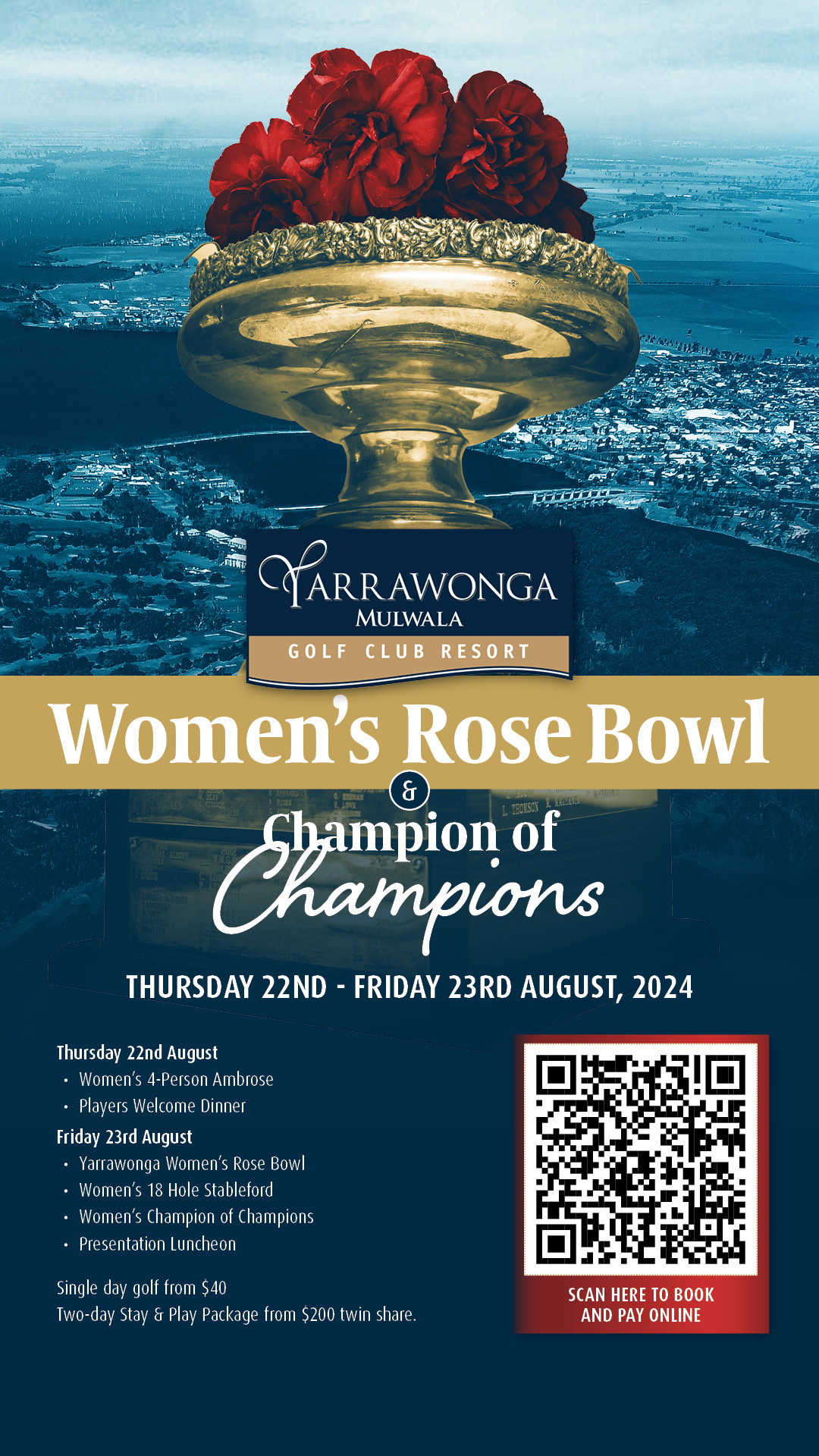 Calling All Lady Golfers! Team Up for the Yarrawonga Mulwala Rose Bowl!