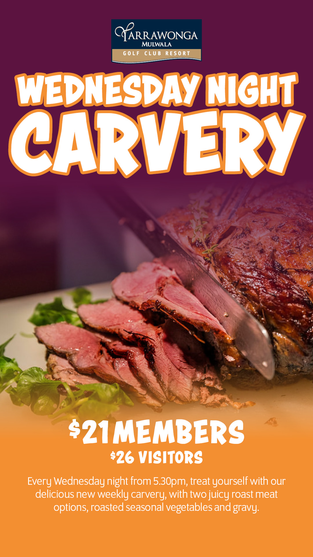 Join Us for Wednesday Carvery Night