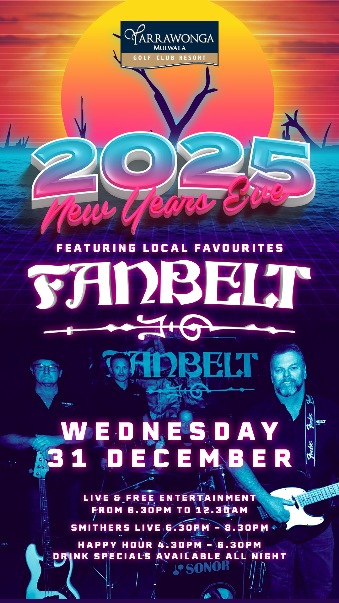 New Year’s Eve Celebration at Yarrawonga Mulwala Golf Club Resort