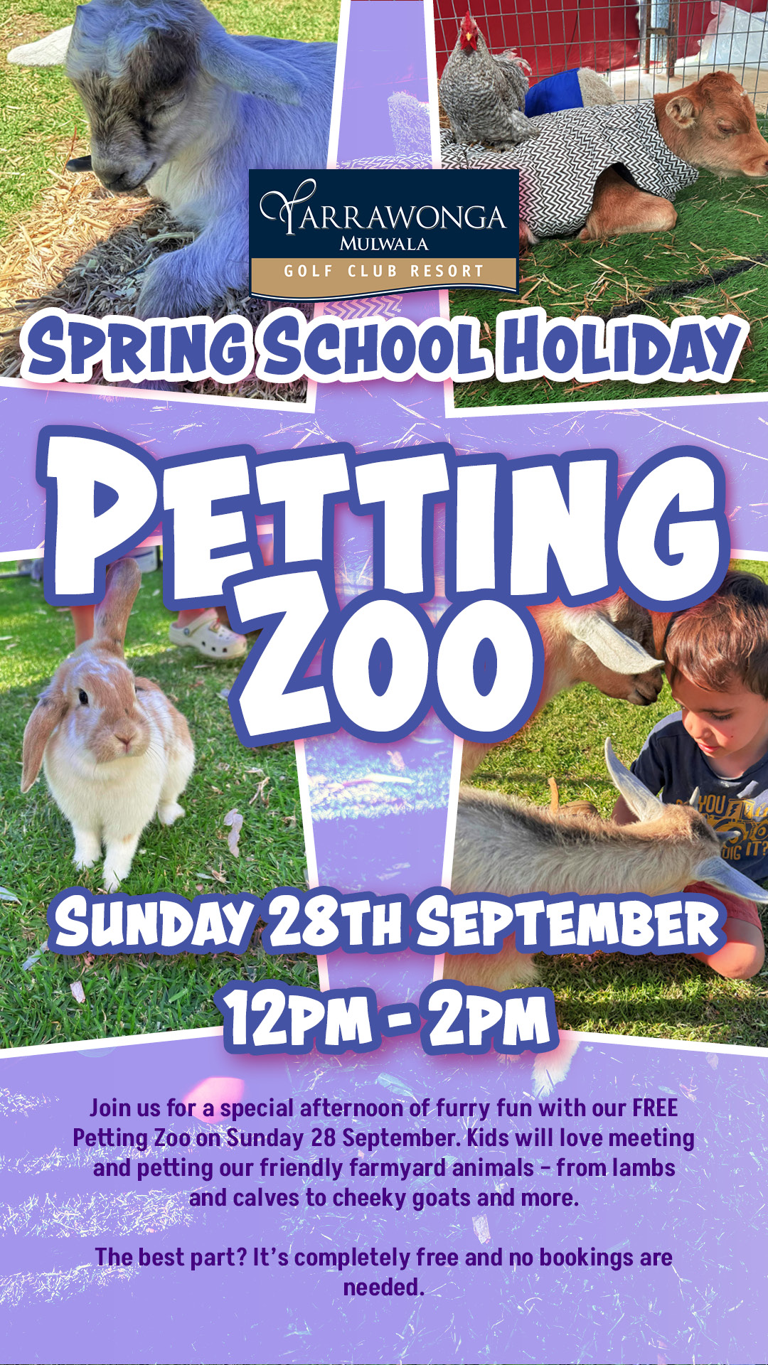 Petting Zoo Fun These School Holidays