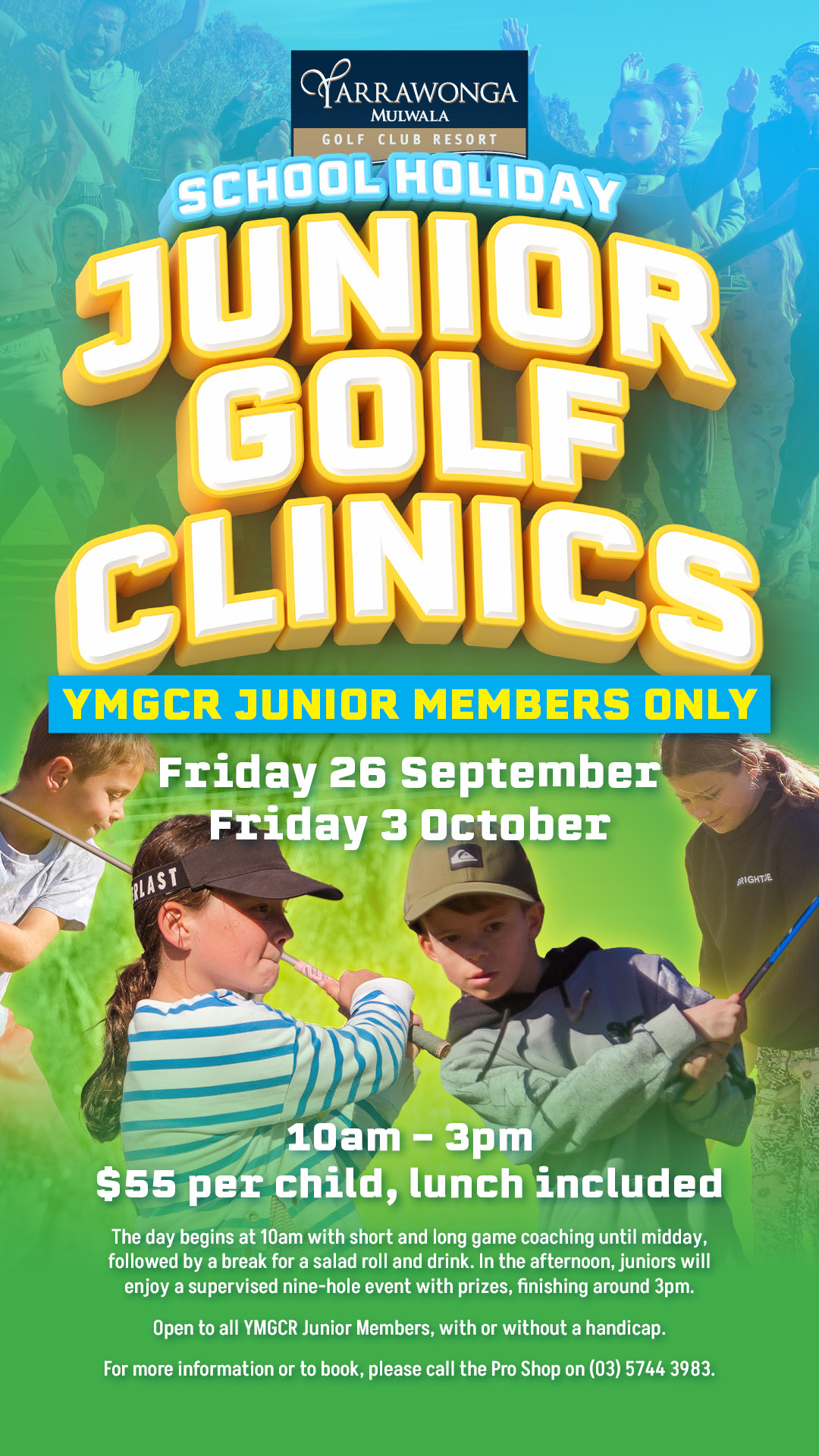 School Holiday Junior Golf Clinics