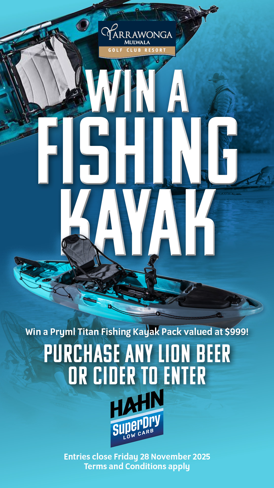Win a Pryml Titan Fishing Kayak Pack valued at $999!