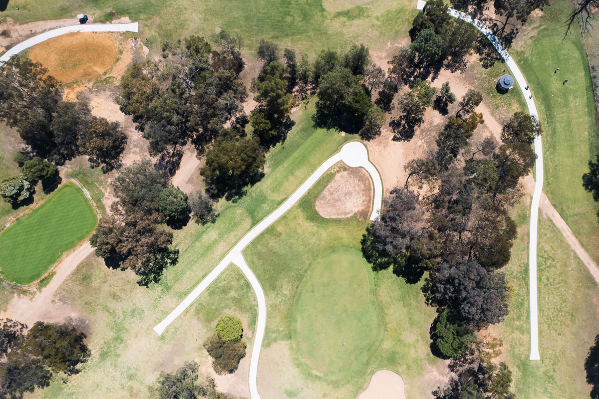 New Concrete Cart Paths Installed on the Executive Course