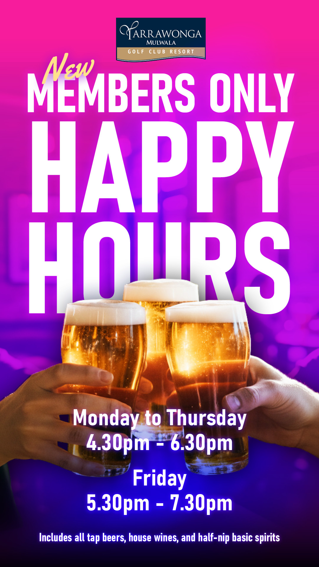 Members Only Happy Hours!
