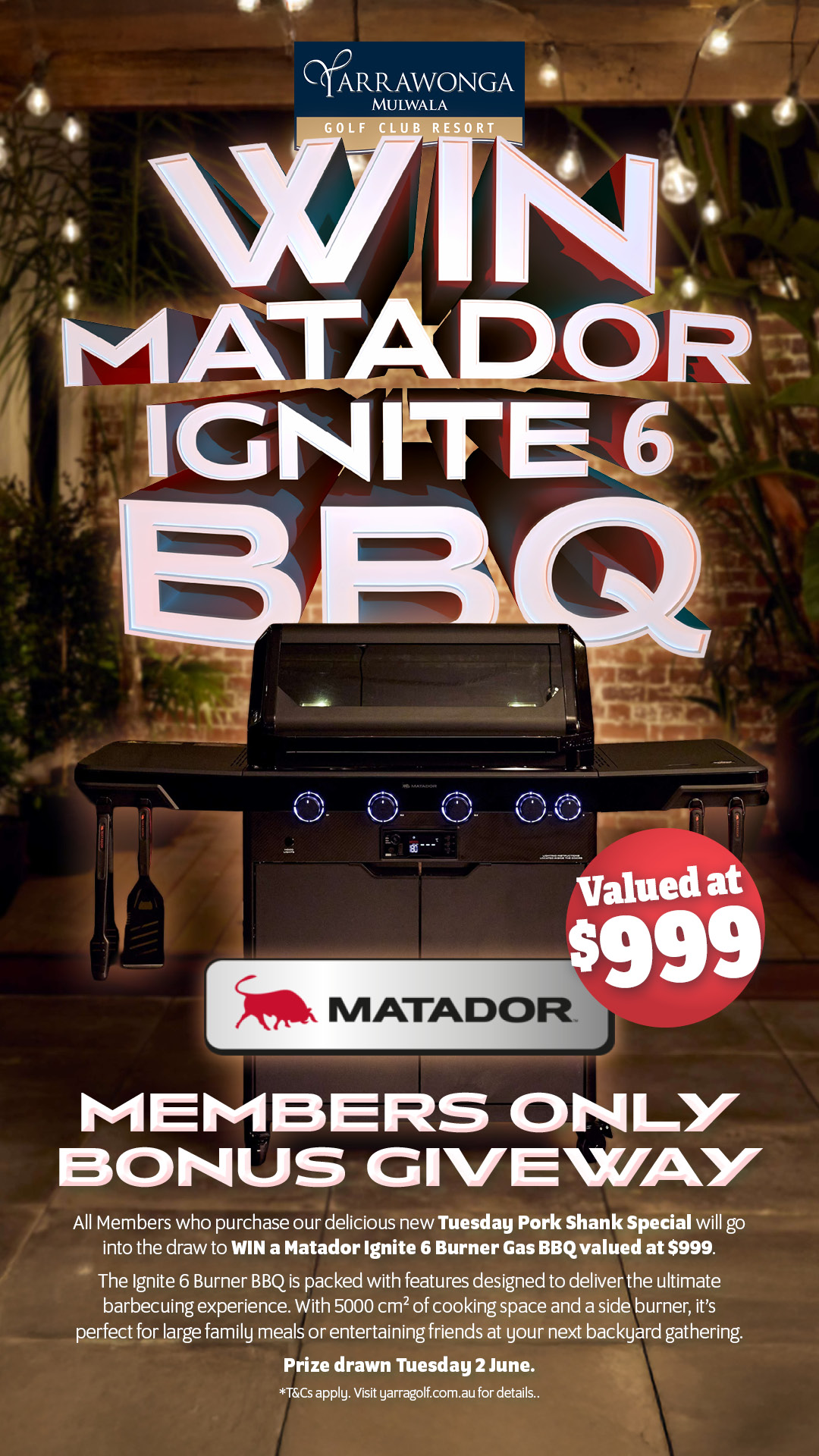 Win a Matador Ignite 6 BBQ