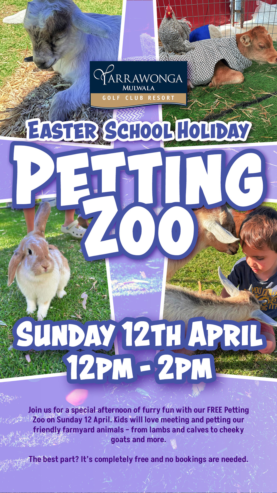 Easter School Holiday Kids Petting Zoo