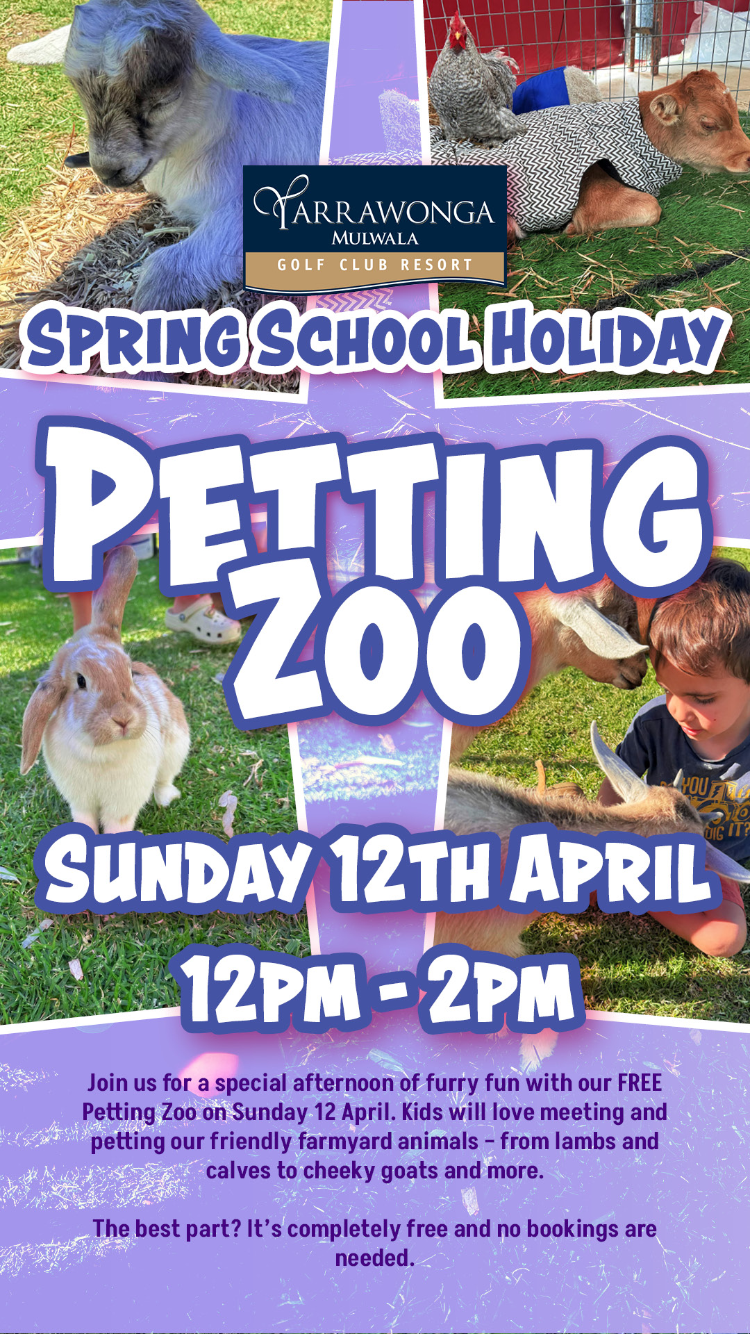 Easter School Holiday Kids Petting Zoo