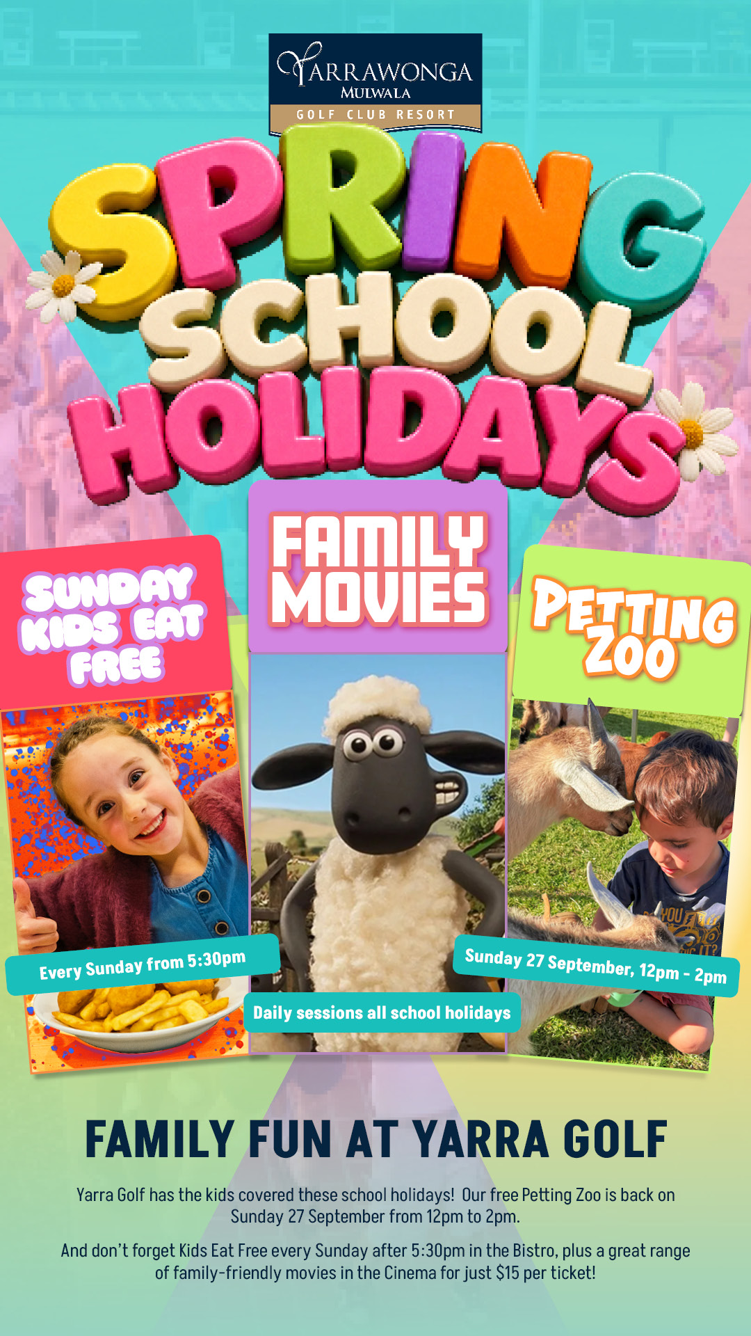 September Spring School Holidays at Yarra Golf